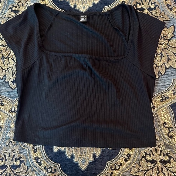 SHEIN Tops - Square neck Black top